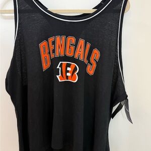 Fanatics Black & Orange Cincinnati Bengals Mesh Tank Jersey